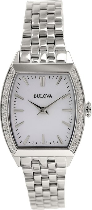 96R196 Bulova Women's Diamond Accent Stainless Steel Bracelet Watch