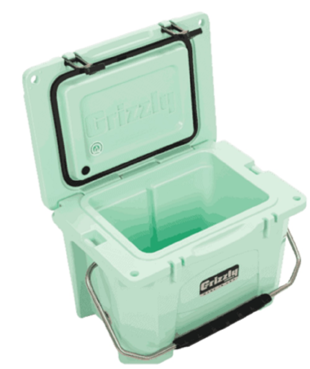 Grizzly 20 quart Cooler in Seafoam