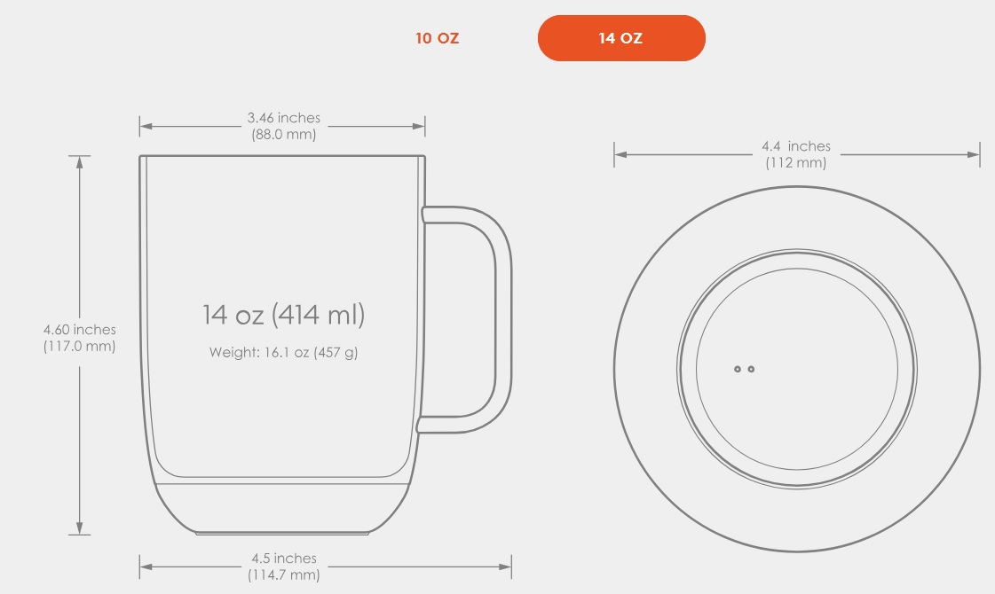 Ember Temperature Control Smart Mug² 14 oz. in Sandstone