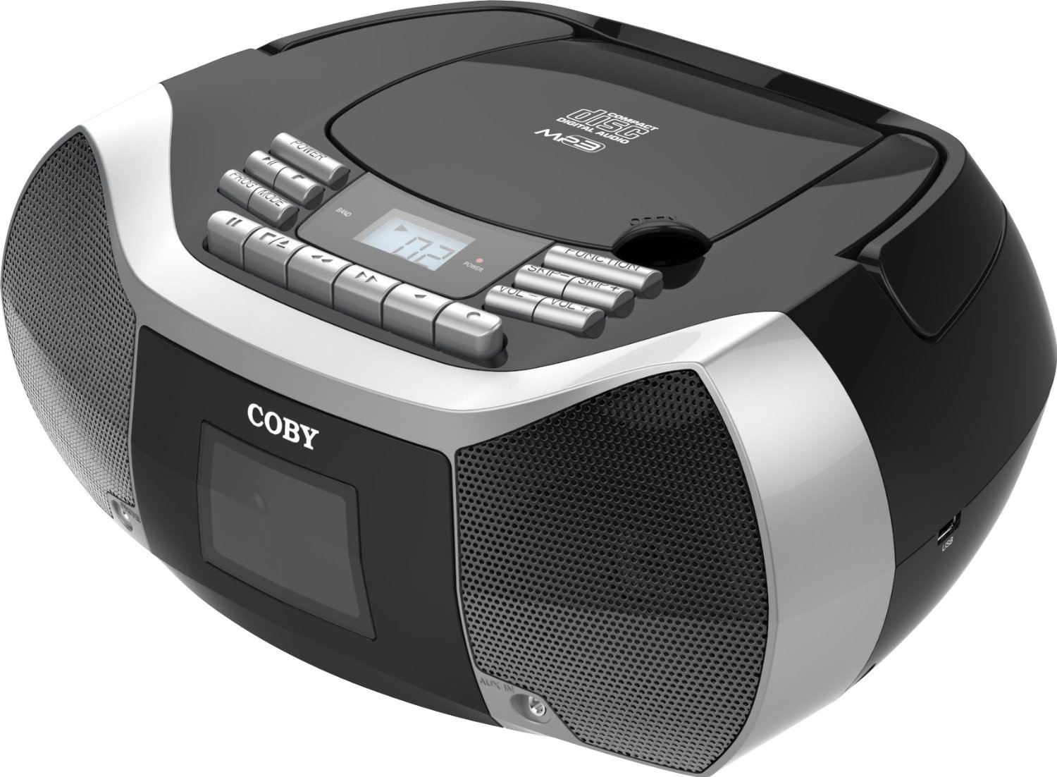 MPCD102 Coby CD Cassette Radio Player/Recorder with MP3/USB
