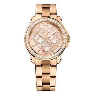 1901050 Juicy Couture Women's Chronograph Pedigree Rose Gold-Tone Stainless Steel