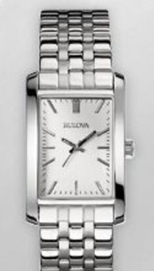 96L201 Bulova Ladies Corporate Collection Silver Watch w/ Engravable Buckle