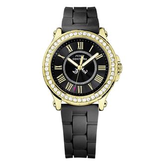1901069  Juicy Couture Women's Pedigree Black Silicone Strap Watch