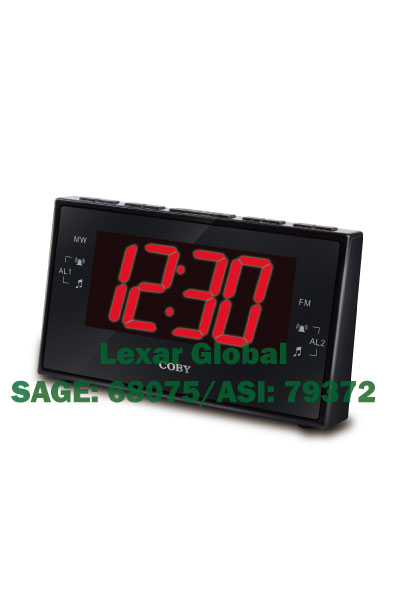 CBCR-103-BLK Coby Digital Alarm Clock