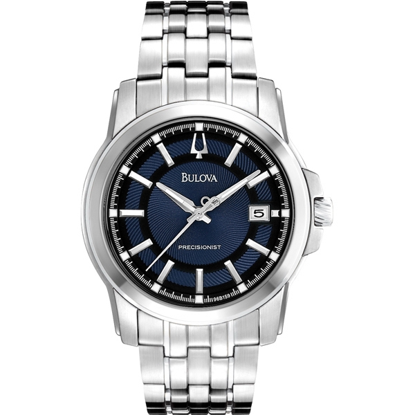 96B159 Bulova Precisionist Langford Men's Stainless Steel Blue & Black Dial Watch