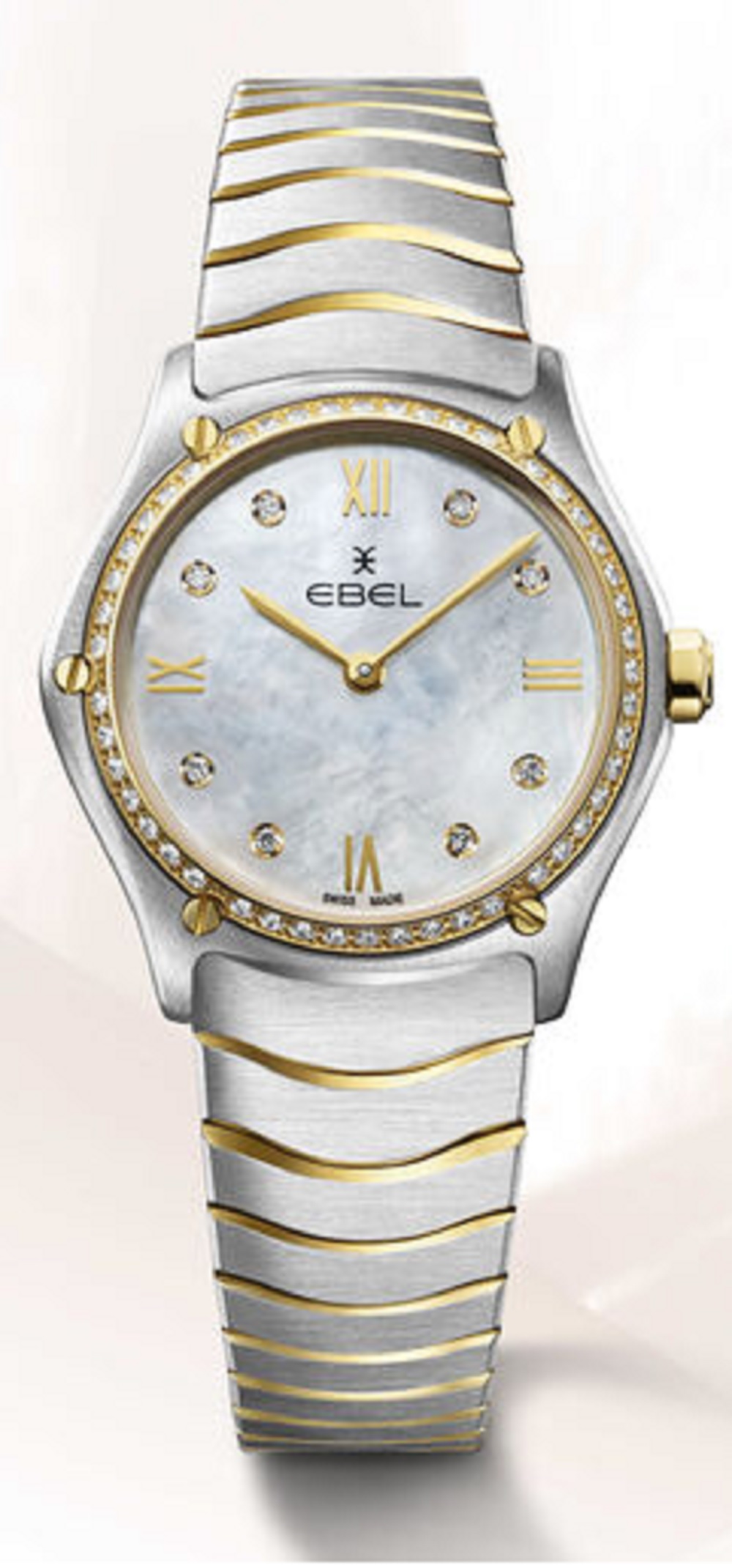 Ebel Sports Classic Ladies, SS/18K Gold Case w/diamond Watch