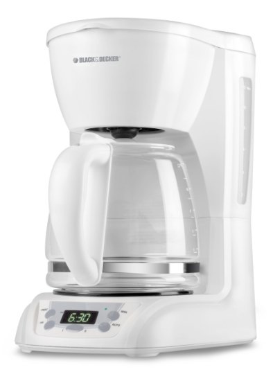 DLX1050W 12-­Cup Programmable Coffeemaker with Glass Carafe in White