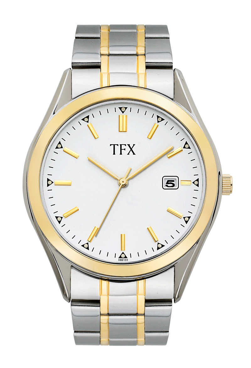 38B100 Bulova TFX Collection Men's 2 Tone Stainless Steel Bracelet Watch