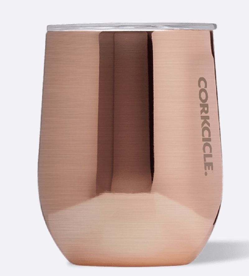 Corkcicle Stemless Metallic Copper 12oz. Wine Tumbler