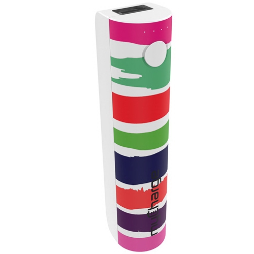 SPU20M01 MyCharge StylePower Rechargeable 2000mAh Battery, Brush Stripe.