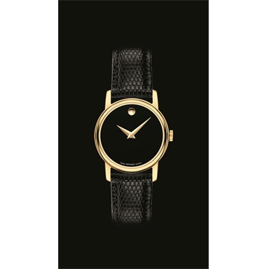 2100006 Movado Ladies Classic Museum Dial Gold Plated Case Watch