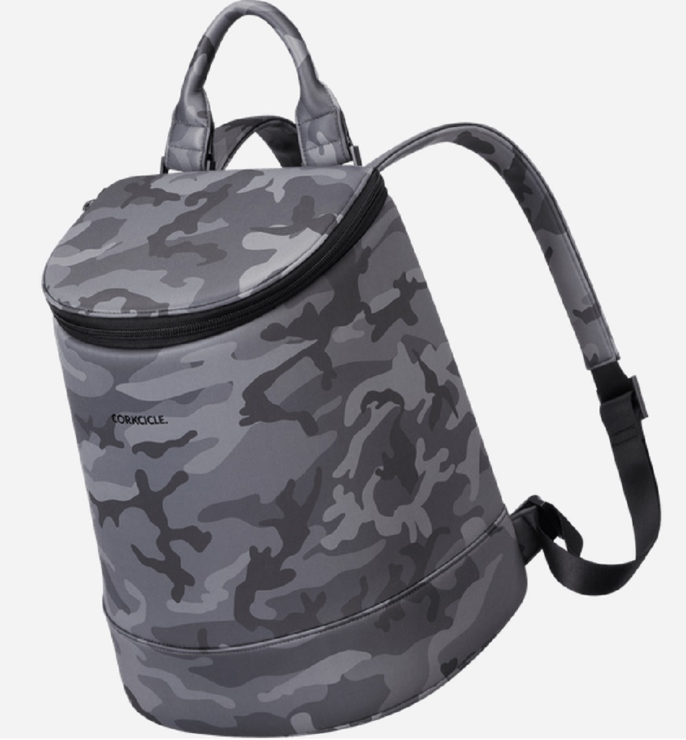 Corkcicle Grey Camo Neoprene Eola Bucket Cooler Bag