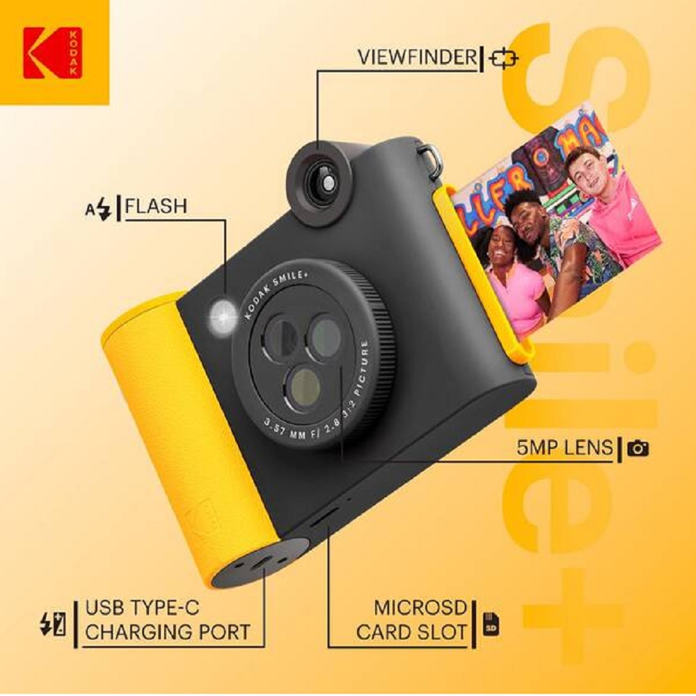 Kodak Smile+ Instant Print digital camera Black