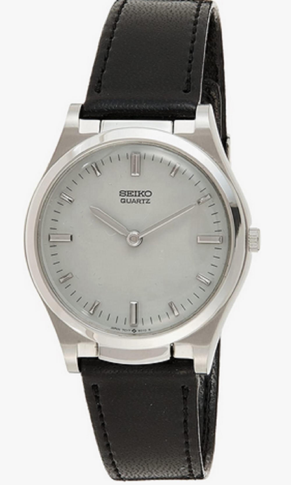 Seiko Men's Quartz Dial Calfskin Band Watch for the Visually Impaired